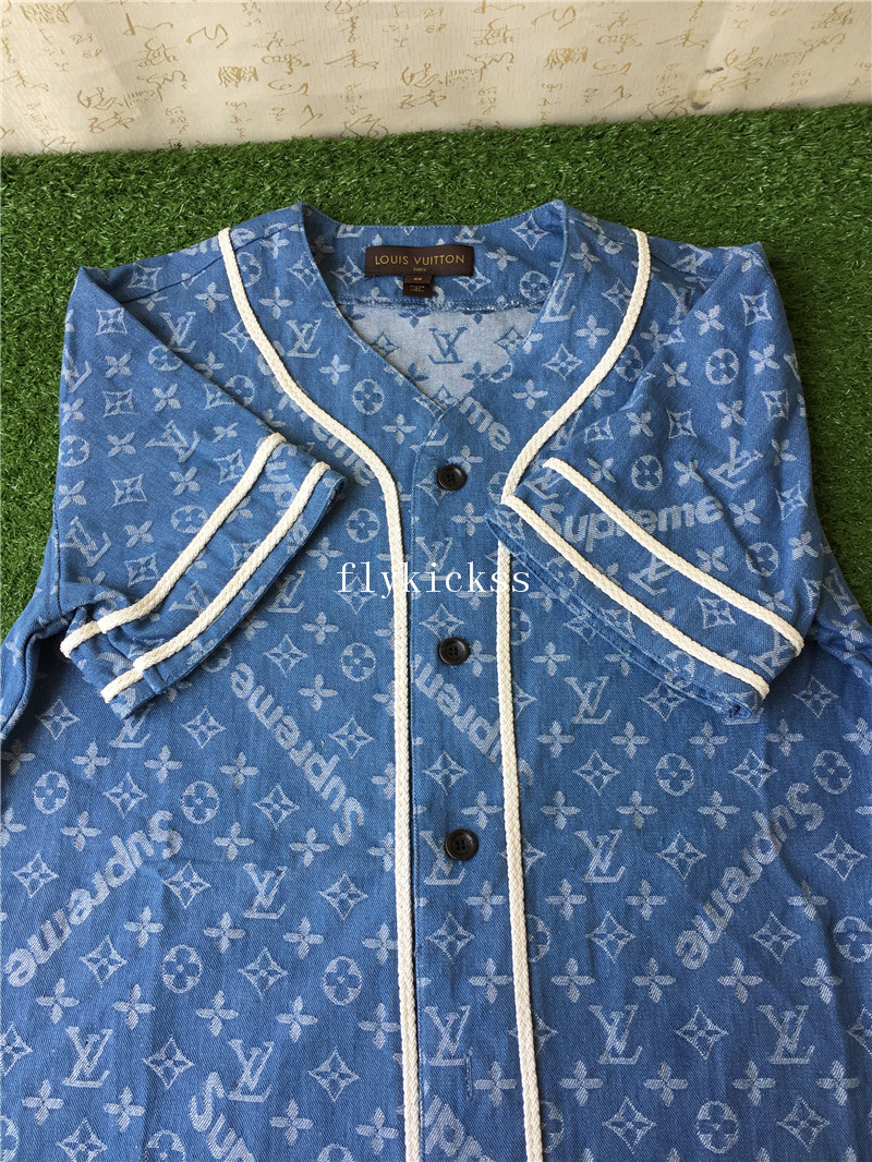 Supreme x LVS Blue Denim Shirt